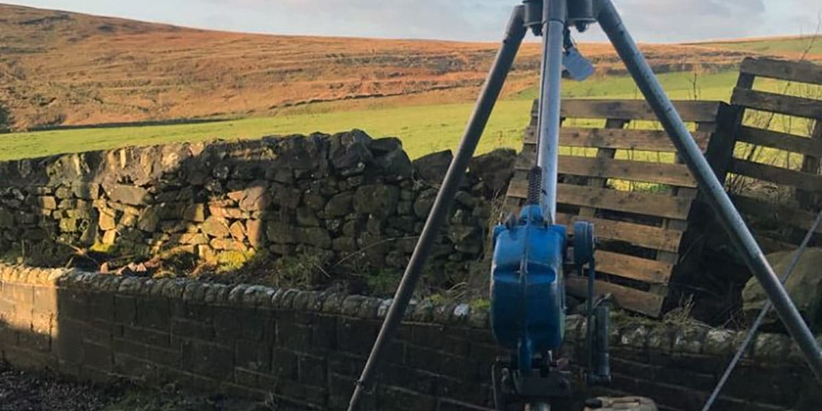 Tank cleaning in a rural area